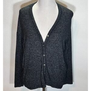 American Eagle Soft & Sexy Plush Cardigan Gray Button Front Sweater Small